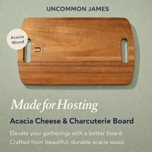 Uncommon James Acacia Wood Cheeseboard 15‎ x 9 Open Box